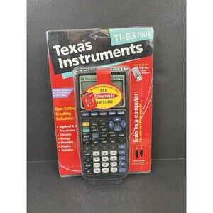 New Texas Instruments TI-83 Plus Black Calculator Links To A Computer